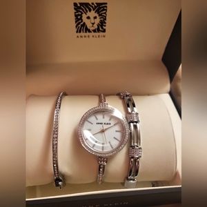 Anne Kleine Watch-Bracelet Set: Swarovski Crystals